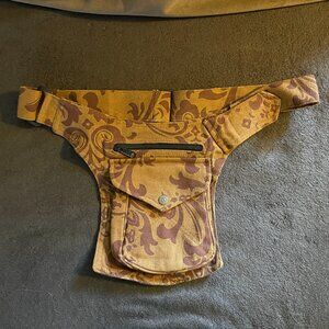 AMAZING Waist Bag Fanny Pack Belt Bag Waist Purse Brown Hippy Medieval Boho NWO